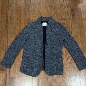 Zara Boys Black and White Knit Blazer